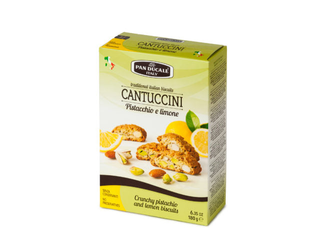 Cantuccini Italian Biscuits Pistachio and Lemon