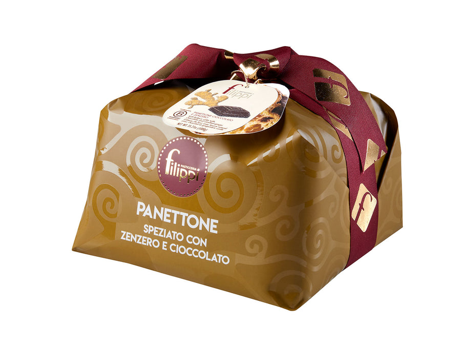 Pasticceria Filippi - Panettone Con Gocce Di Cioccolato E Zenzero